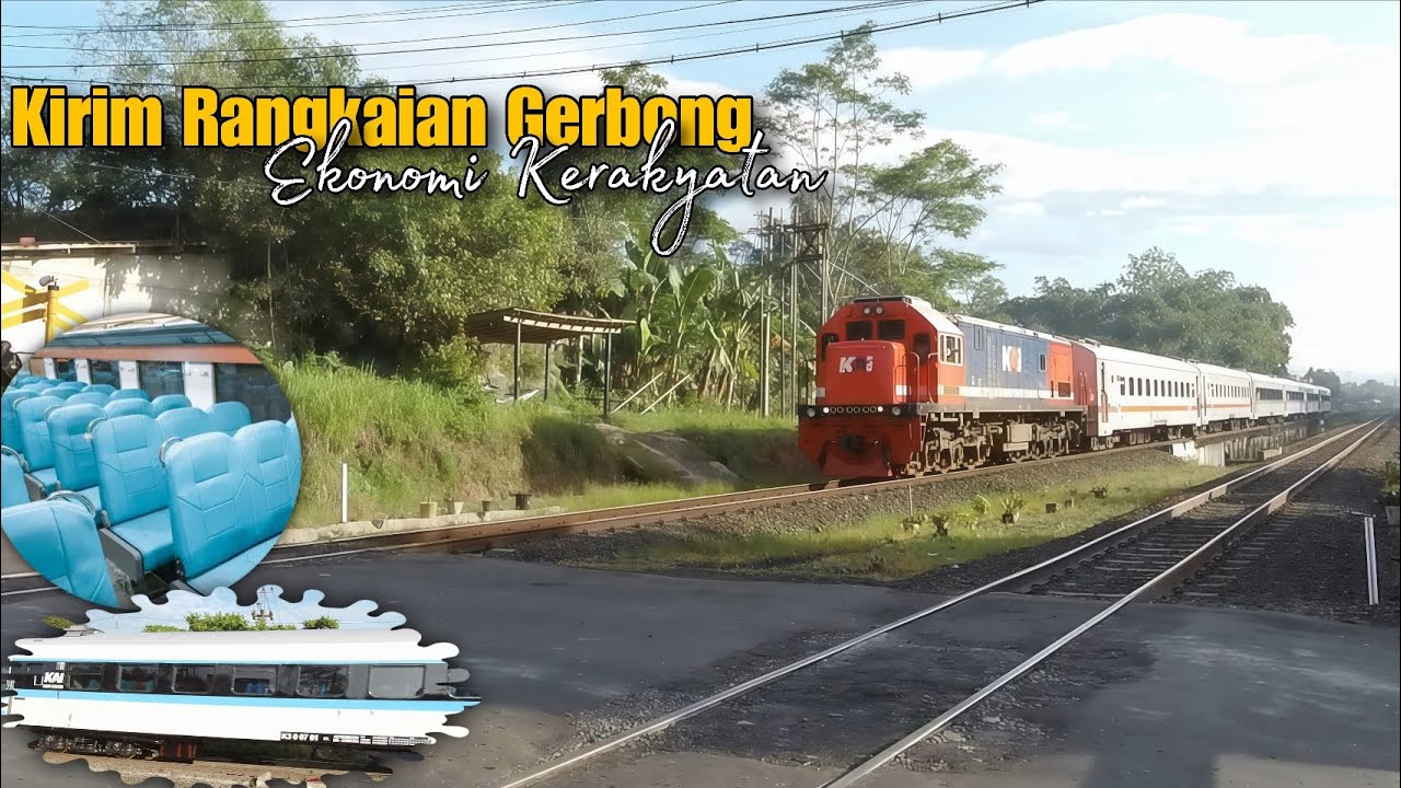 HUNTING KLB KIRIM RANGKAIAN GERBONG EKONOMI KERAKYATAN | Menemukan KA Logawa Lokomotif RnB 