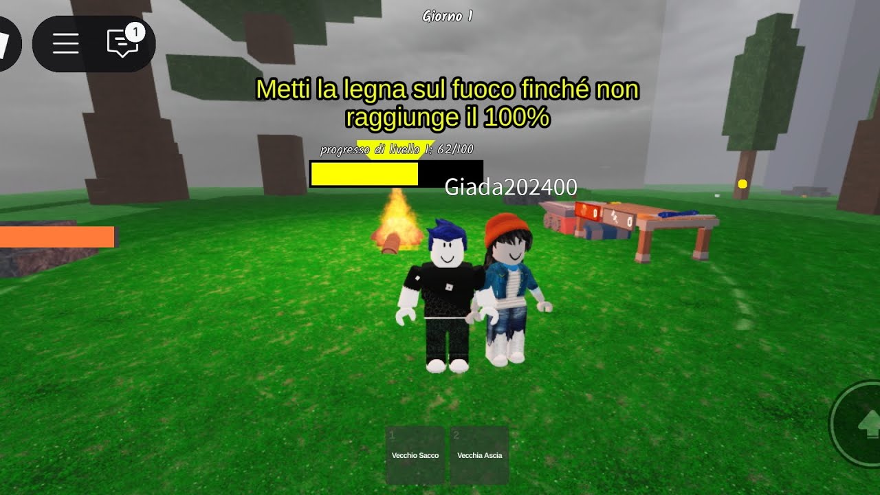 GIOCO A 99 NOTTI NELLA FORESTA SU ROBLOX INSIEME A MIA SORELLA GIADA!!!