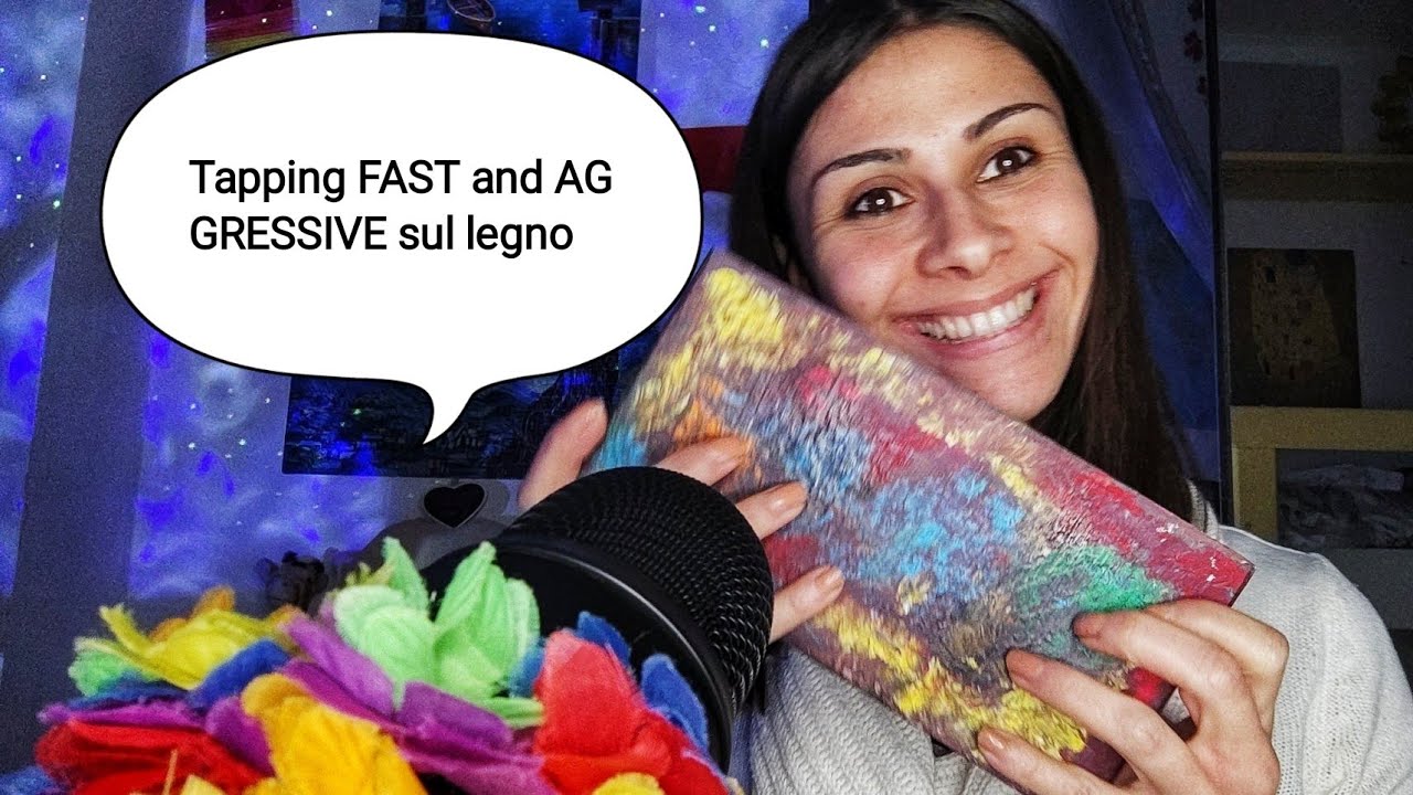 ASMR ITA| No talking - Tapping FAST and AGGRESSIVE sul legno 😍