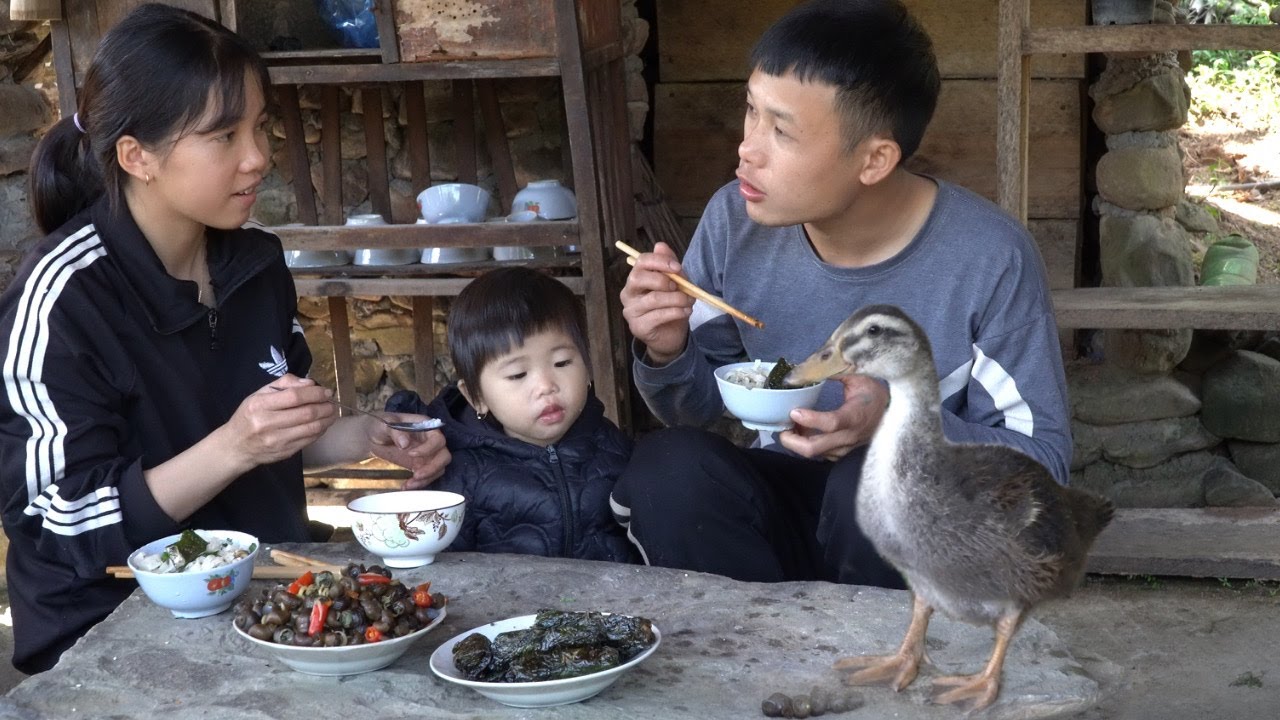 winter snail dish with little duck