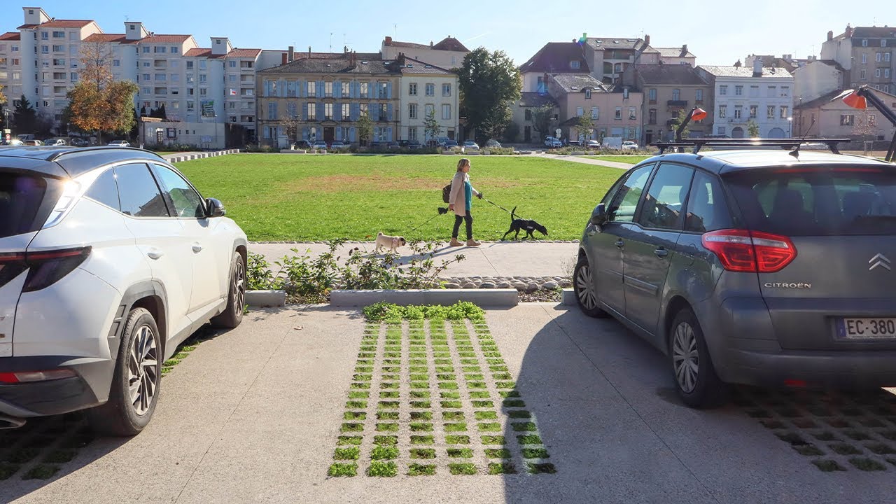 La ville de Roanne adopte le Via Verde pour des parkings perméables !