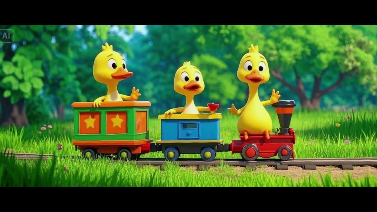 🚂🦆 3 Little Ducks Choo Choo Fun! | Duck Train Song & Adventure for Kids 🎶🐤