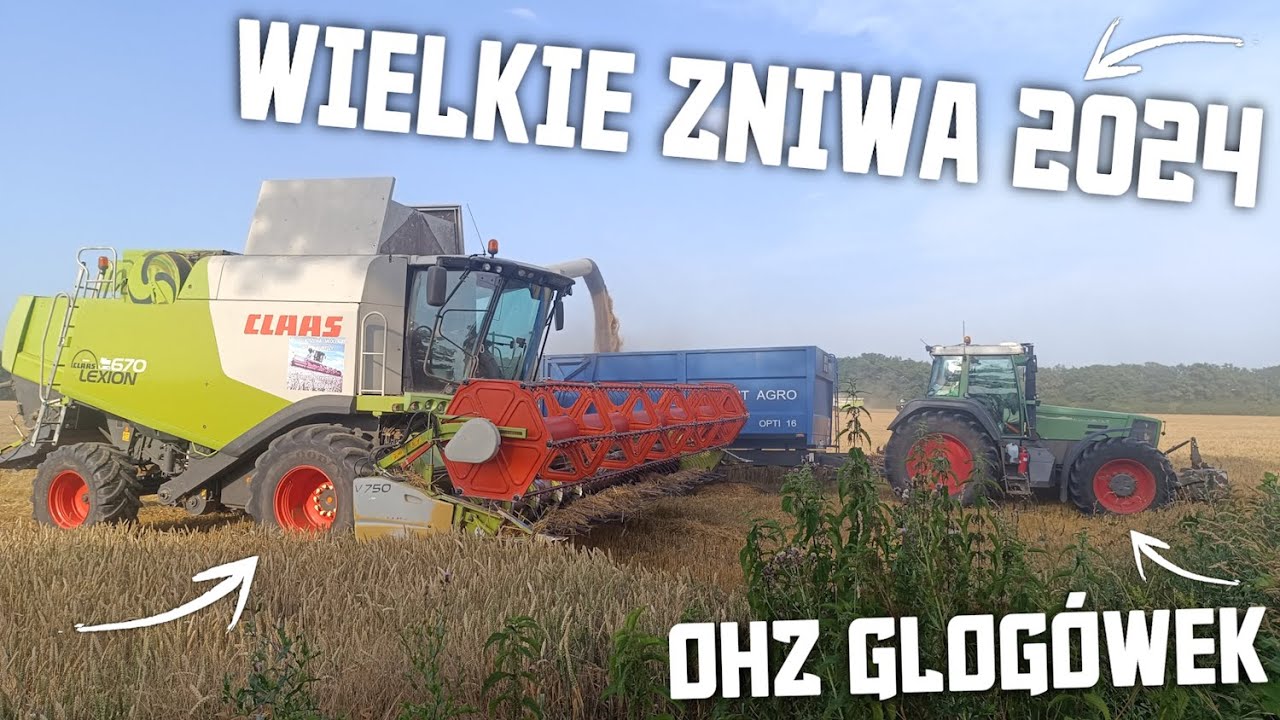 🇵🇱Wielkie Żniwa 2024?➜OHZ GŁOGÓWEK?!☆4x Claas Lexion & New Holland vs 50ha Jęczmienia?!🔥Daniel12