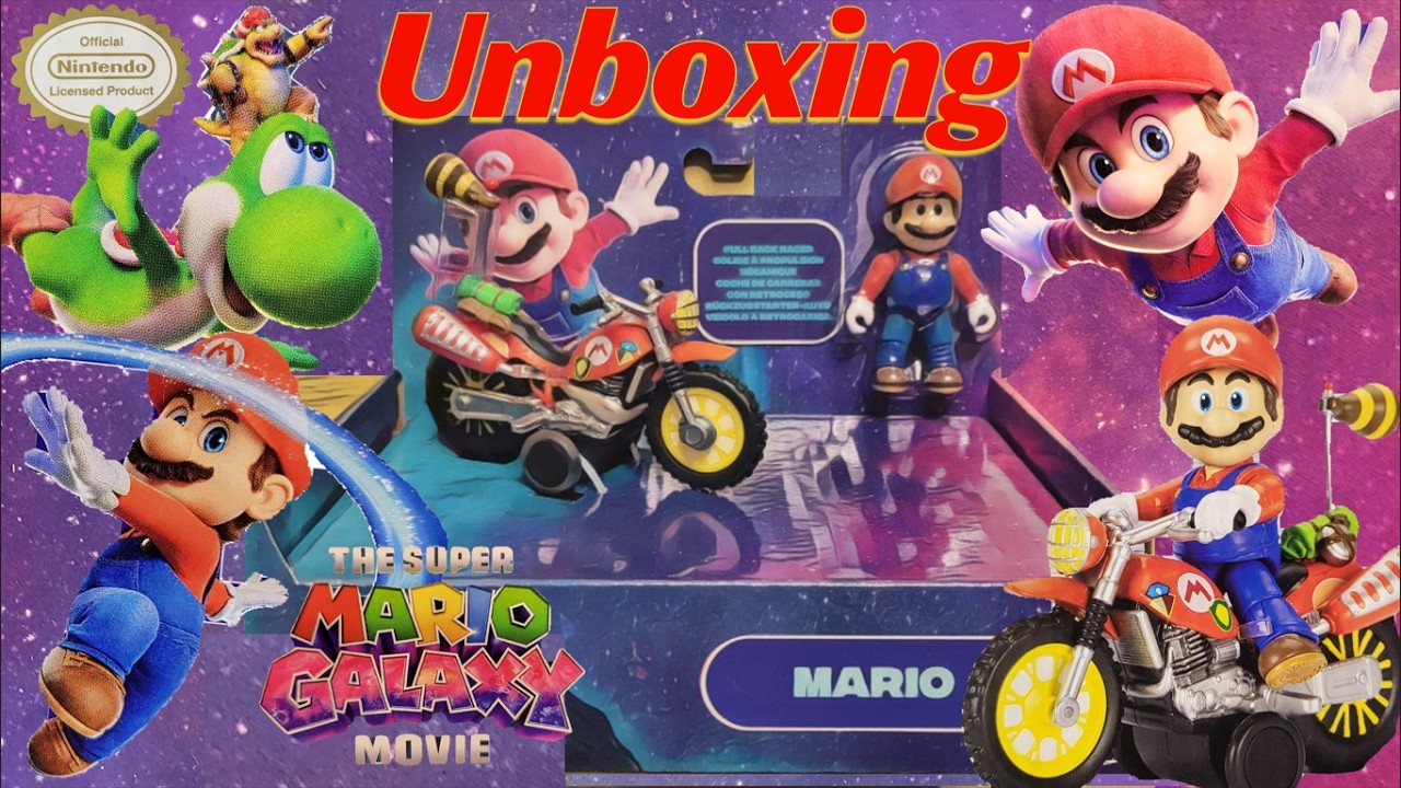 Unboxing Nintendo x Illumination The Super Mario Galaxy Movie Figure with Vehicle #unboxing #mario