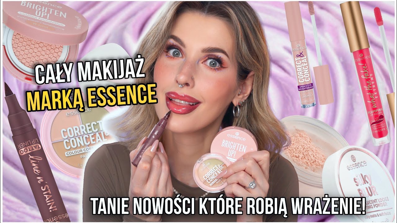 Sprawdzam TANIE NOWOŚCI ESSENCE- podkład cushion, konturówka w markerze, cudowny puder!  