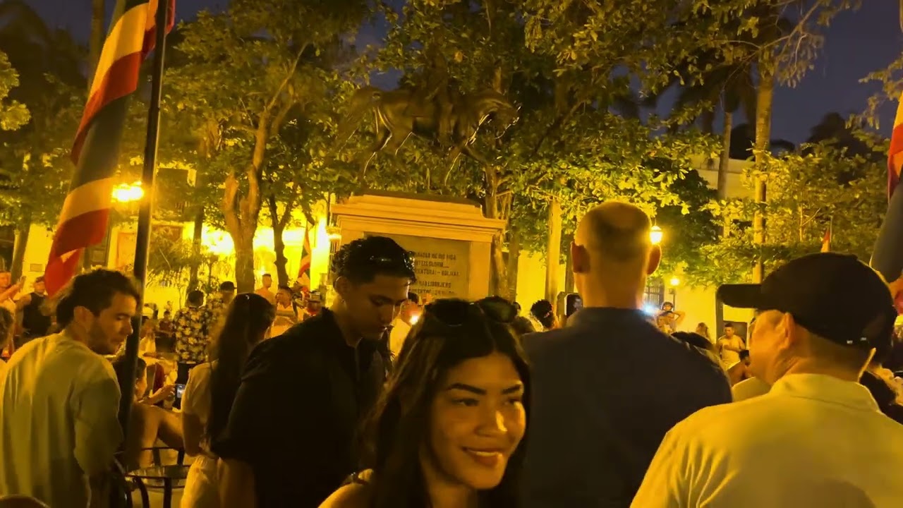 🇨🇴【4K HD】Wall City Walking Tour at NIGHT Colombia Cartagena  (MUST WATCH)