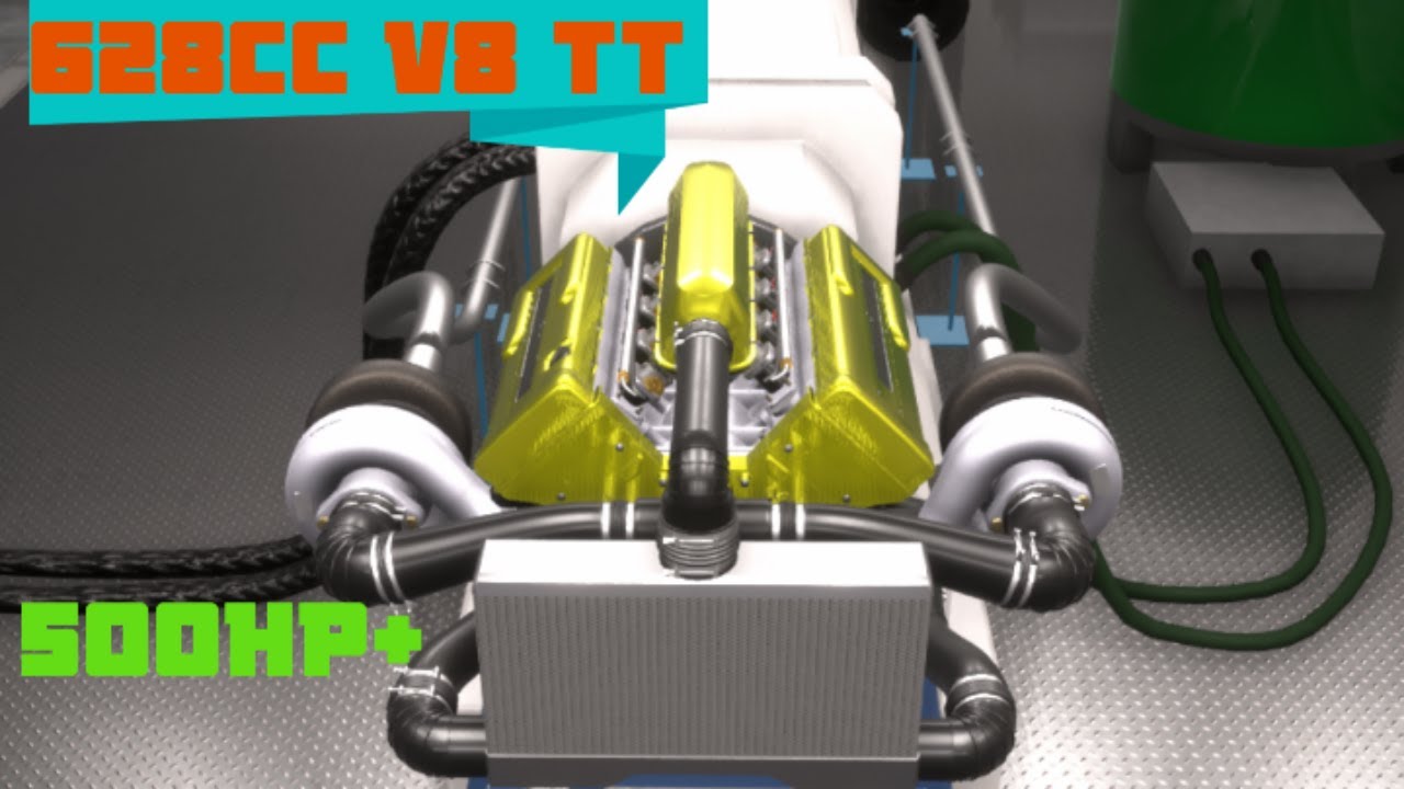 TINY V8 attached to a set of HUGE TURBOS