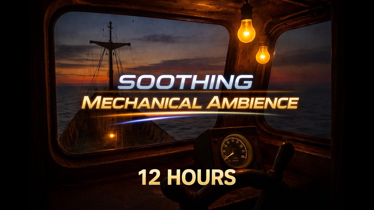 🚢12 Hours of Trawler Engine Sounds 🎵 | Deep Diesel Boat Ambience for Sleep 💤 (Black Screen) ASMR