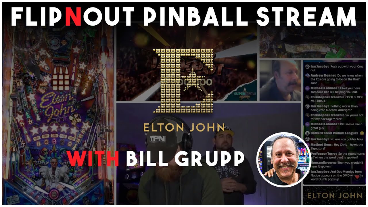🔴LIVE - Elton John Pinball by Jersey Jack with Bill Grupp!