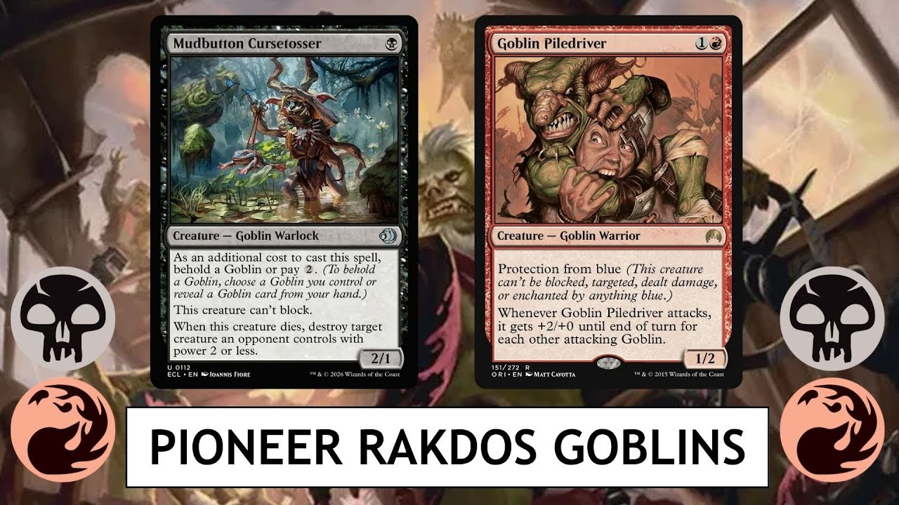 MTG Pioneer Rakdos Goblins - They Snuck Piledriver Onto Arena And Now He's Hiding From Blue Decks