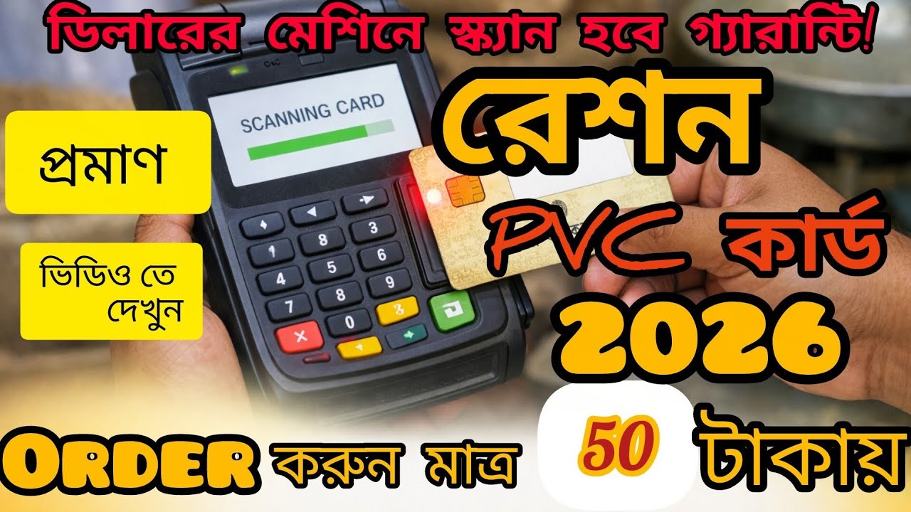 PVC Ration Card Online Order 2026. Ration Card PVC Card Online Order. PVC Ration card. PVC CARD