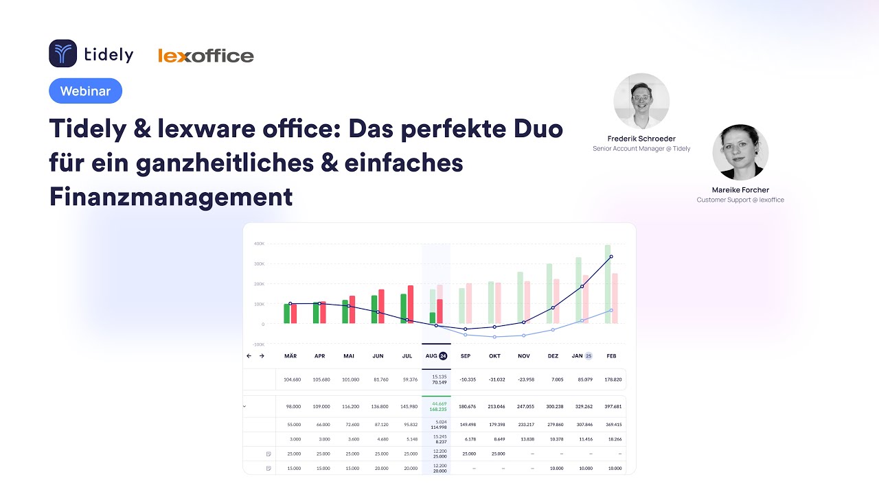 Lexoffice & Tidely: Das perfekte Duo f&uuml;r ein ganzheitliches und einfaches Finanzmanagement &ndash; Webinar