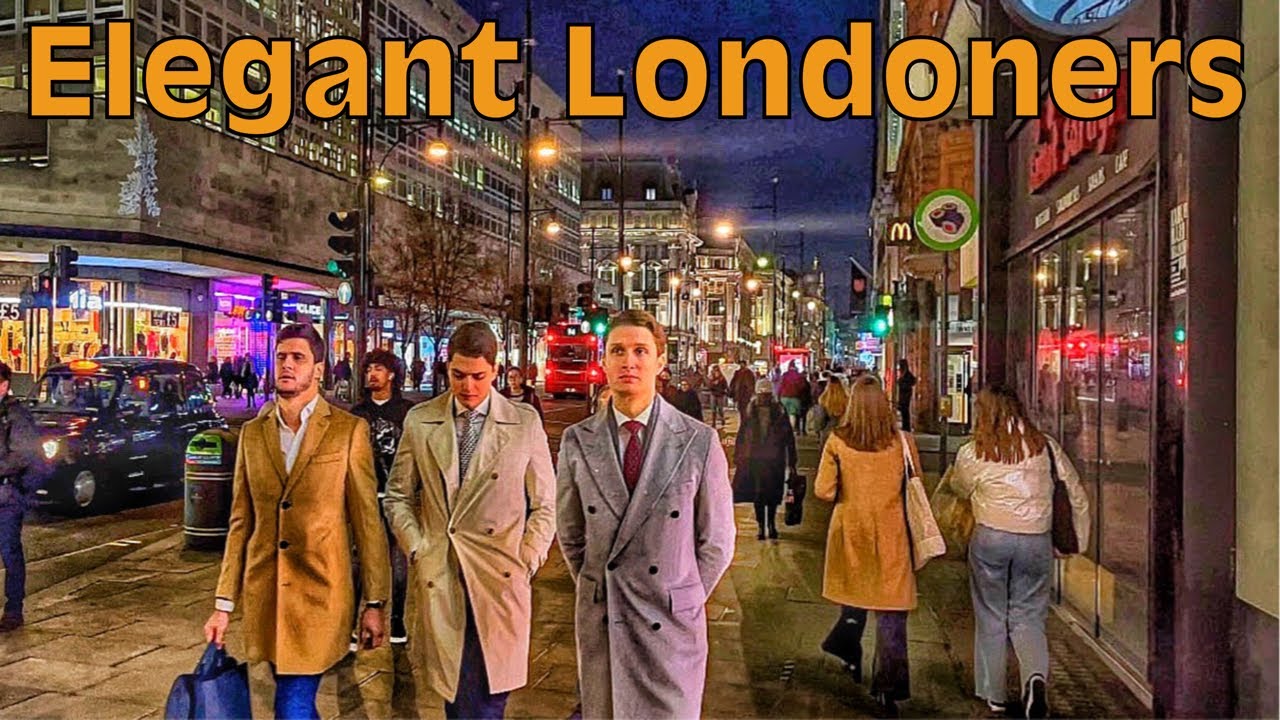 LONDON HDR 4K | London Evening Streets Stroll In Central | London Mayfair Winter Walk - 2022