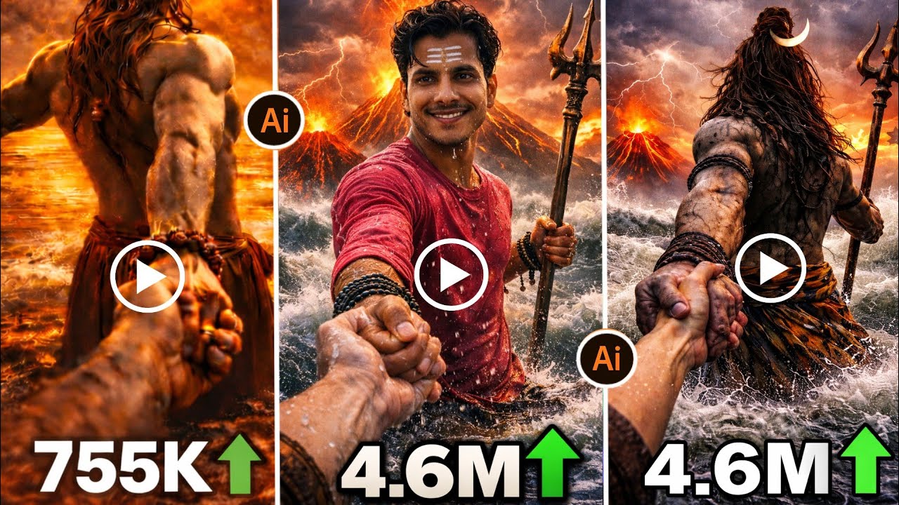 har har mahadev ai video kaise banaye | mahadev ke sath ai video kaise banaye instagram viral video