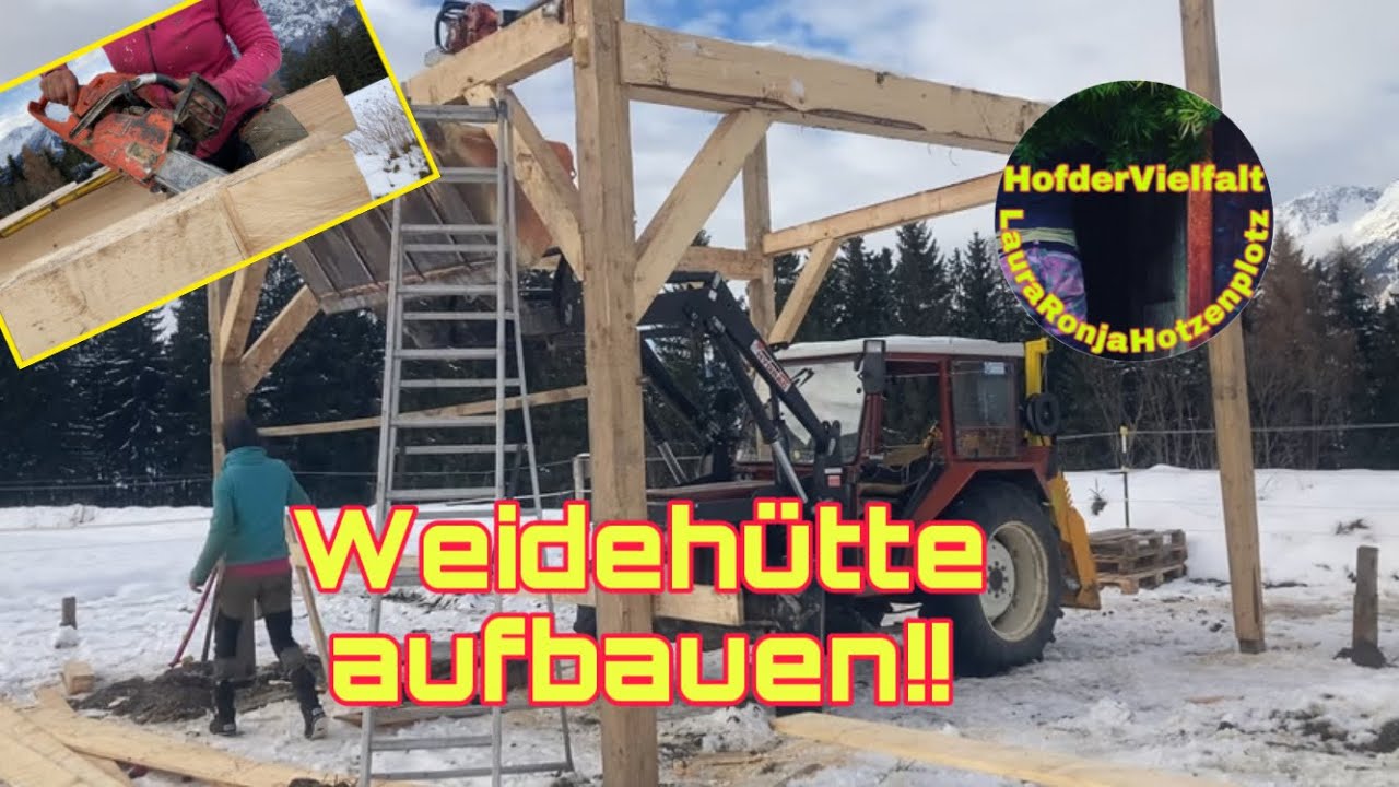Endlich die Weidehütte für die Pferde aufbauen | DIY | Holz-Nägel anstatt Schrauben
