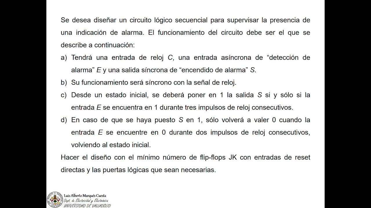Cuestión 9 sobre circuitos secuenciales síncronos