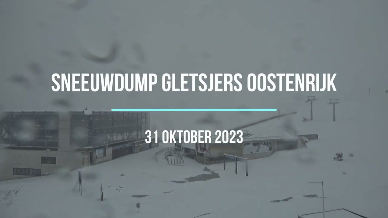 Sneeuwdump op gletsjers in Oostenrijk in de maak