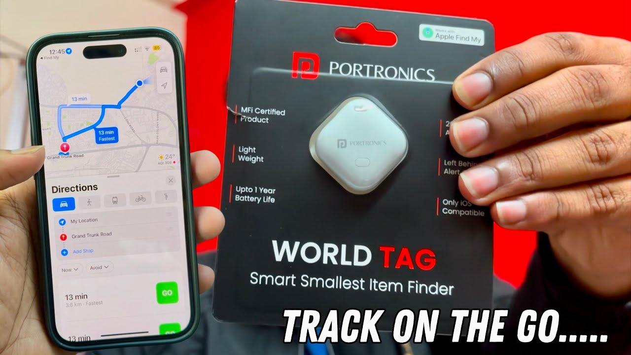 Portronics World Tag Unboxing & Review | Smallest Tracker for Apple Find My