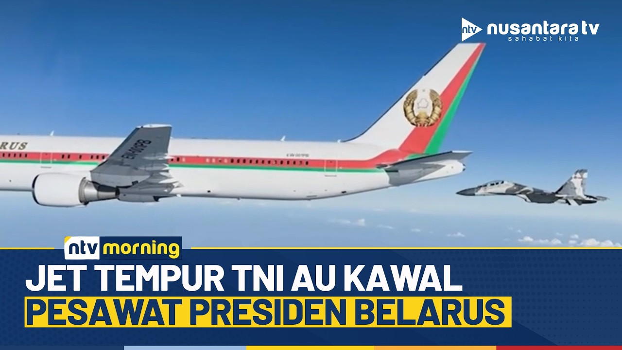 Langit Indonesia Dibelah Jet Tempur TNI AU Saat Sambut Presiden Belarus | NTV MORNING