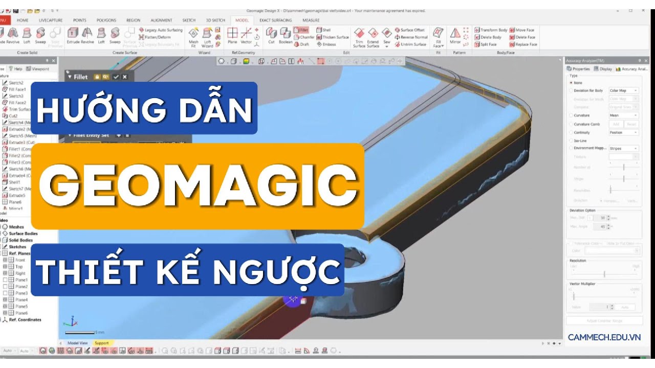 Hướng dẫn thiết kế ngược GeoMagic Design X