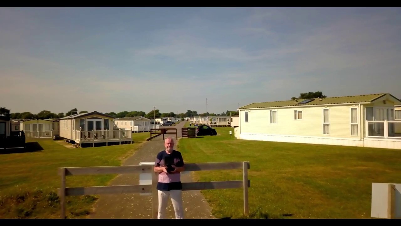 Hoburne holiday home park. Droning off the Dorset cliffs