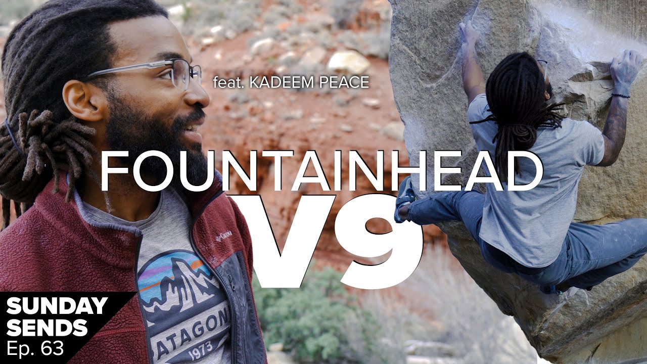 Ep. 63 - Fountainhead V9 w Kadeem Peace - BEAUTIFUL Black Velvet Canyon - Red Rock