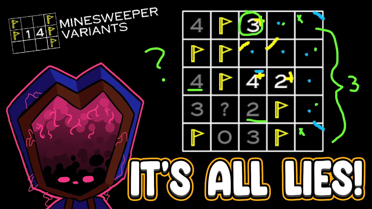 Minesweeper but it LIES TO YOUR FACE!  |  14 Minesweeper Variants