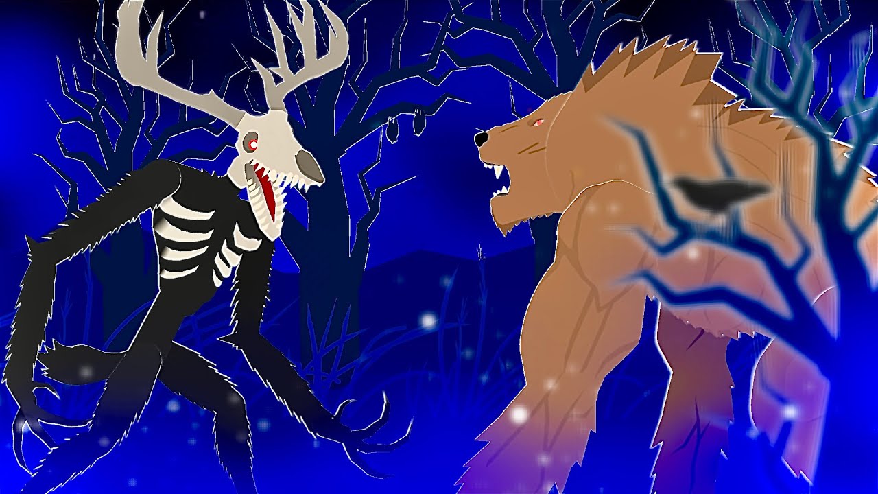 Wendigo vs Werewolf|Sticknodes animation