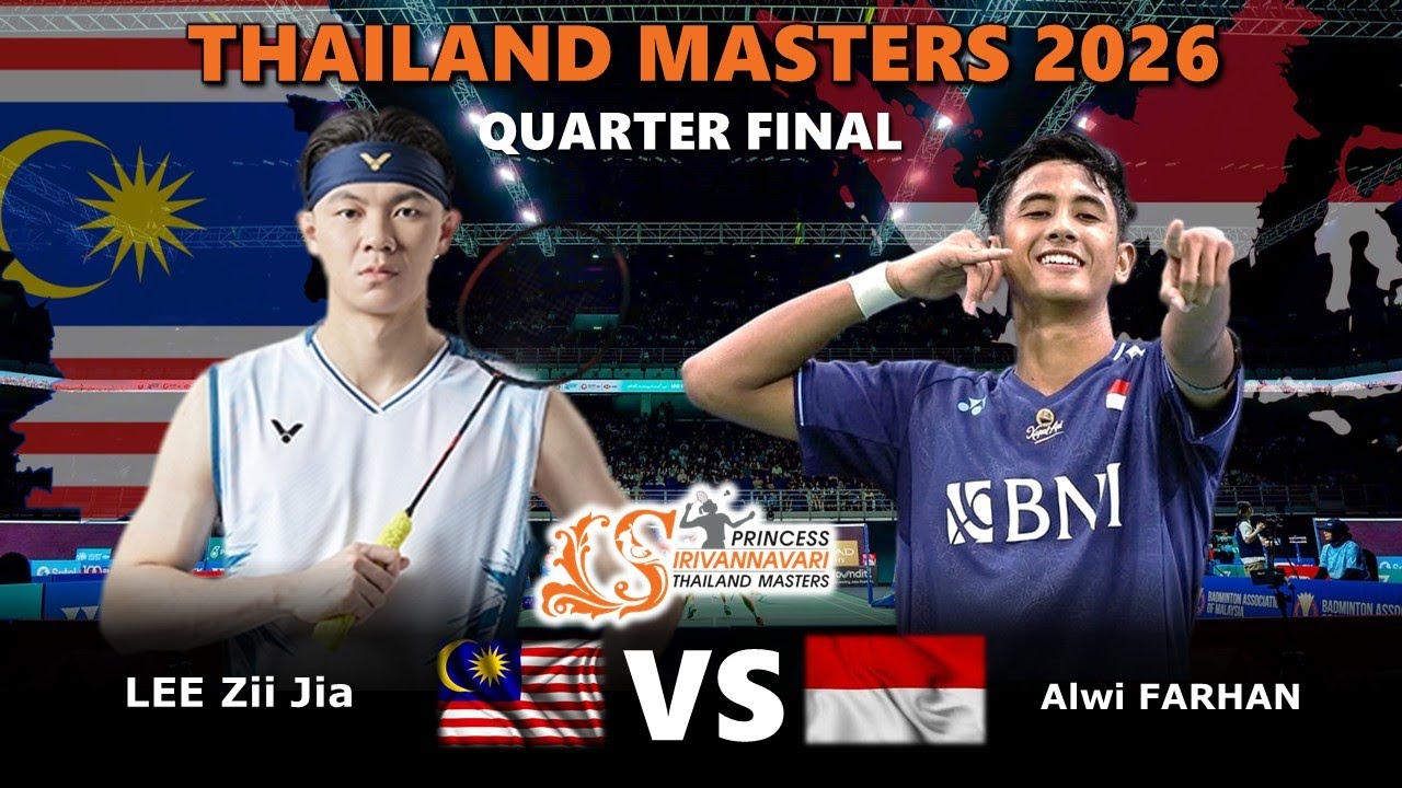 RETIRED‼️LEE Zii Jia vs Alwi FARHAN | Thailand Masters 2026 Badminton