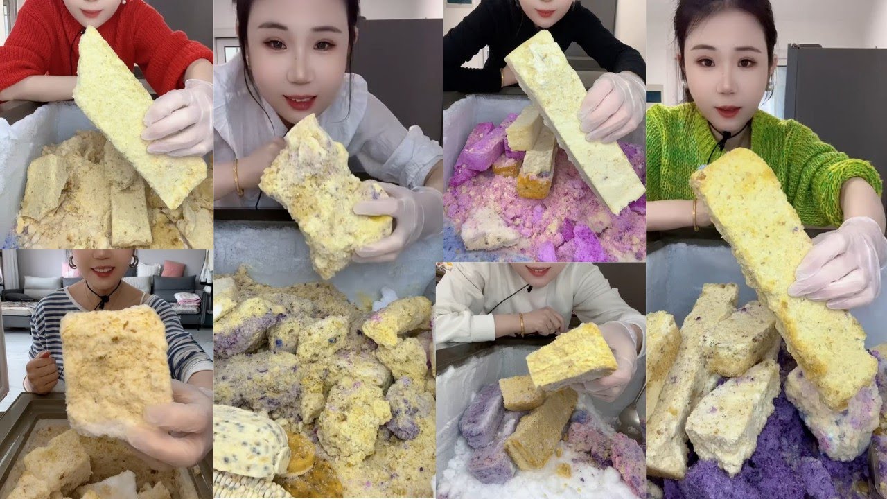 ASMR ICE EATING || YY'S SOLO MIXED BUCKWHEAT FREEZER FROST EATING COMPILATION❤️