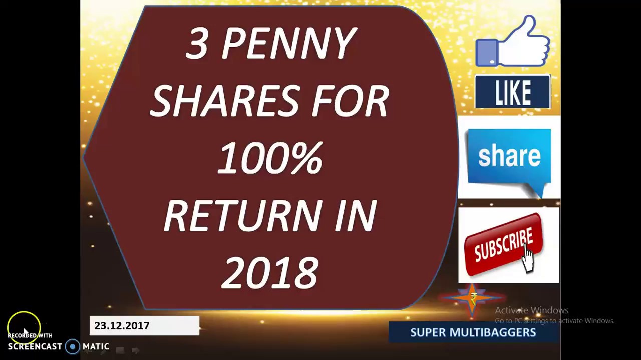 Multibagger stock 2018 - 3 Penny stocks for 100% return in 2018