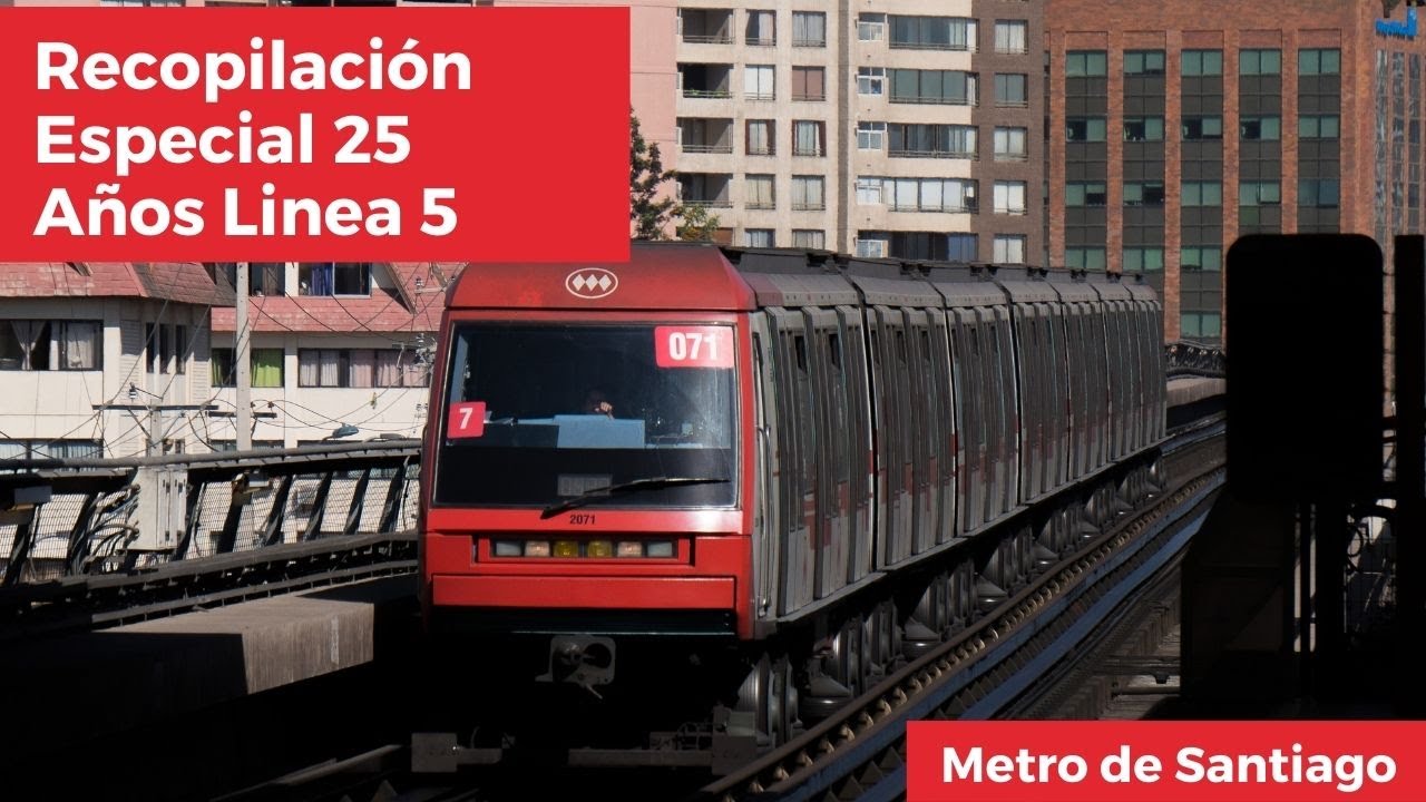 Una hora de trenes en Linea 5 especial 25 años | Metro de Santiago