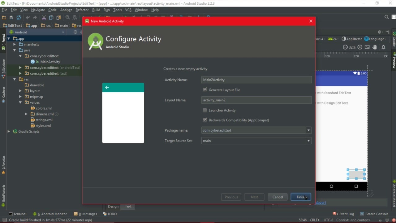 Android Studio - EditText Tutorial [Intent AlertDialog Floating Label SupportDesign]