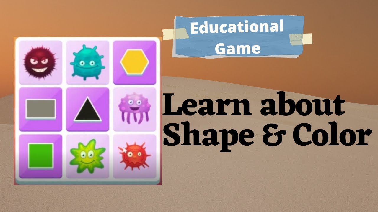 Shape & Color Bingo #educationalgame