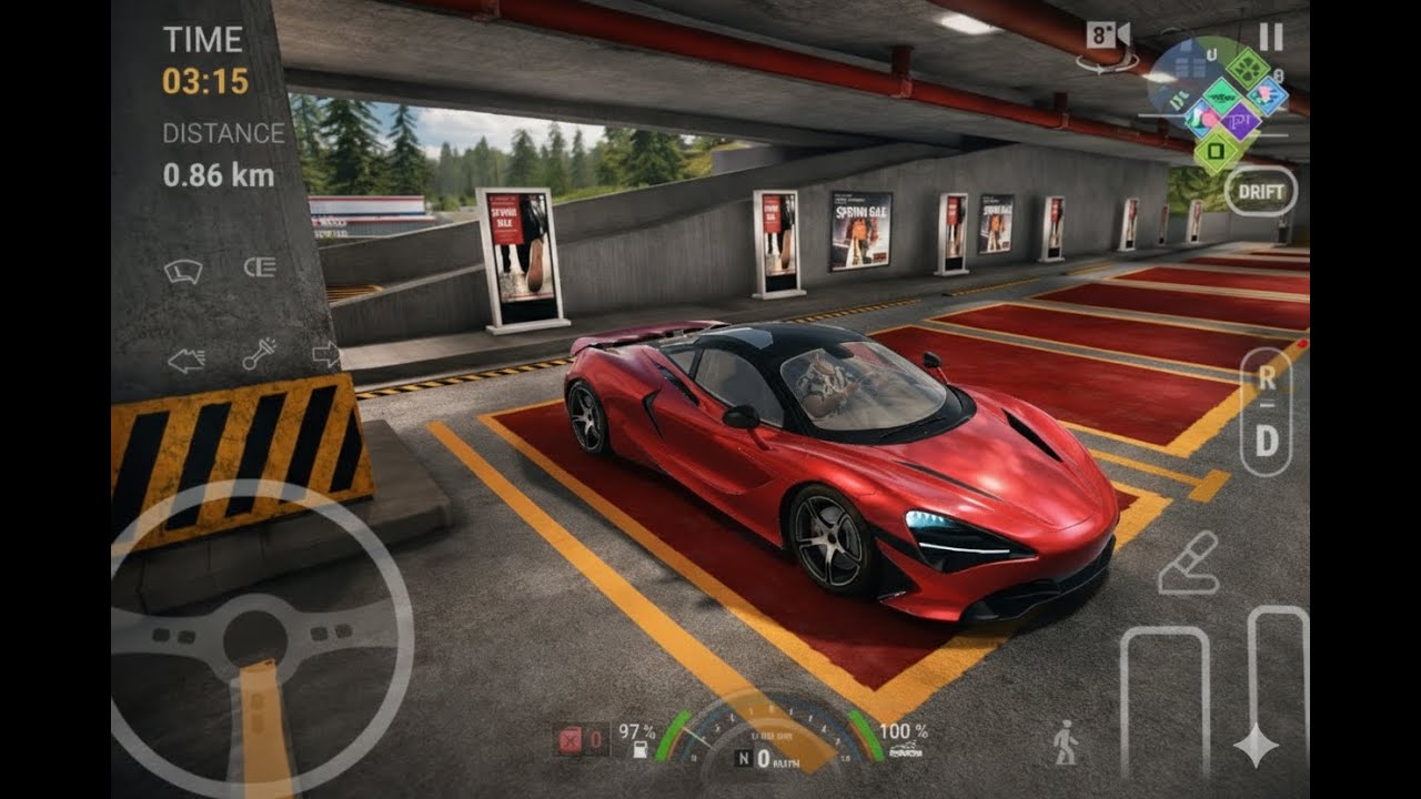 McLaren 750S  sportscar  - Car Parking Driving School Gameplay | 4K Ultra Graphics |