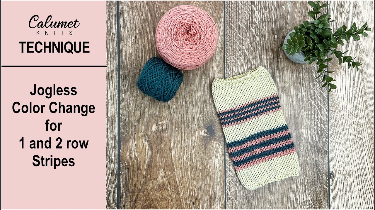 Jogless Color Change for 1 and 2 row stripes on Circular Knitting Machines