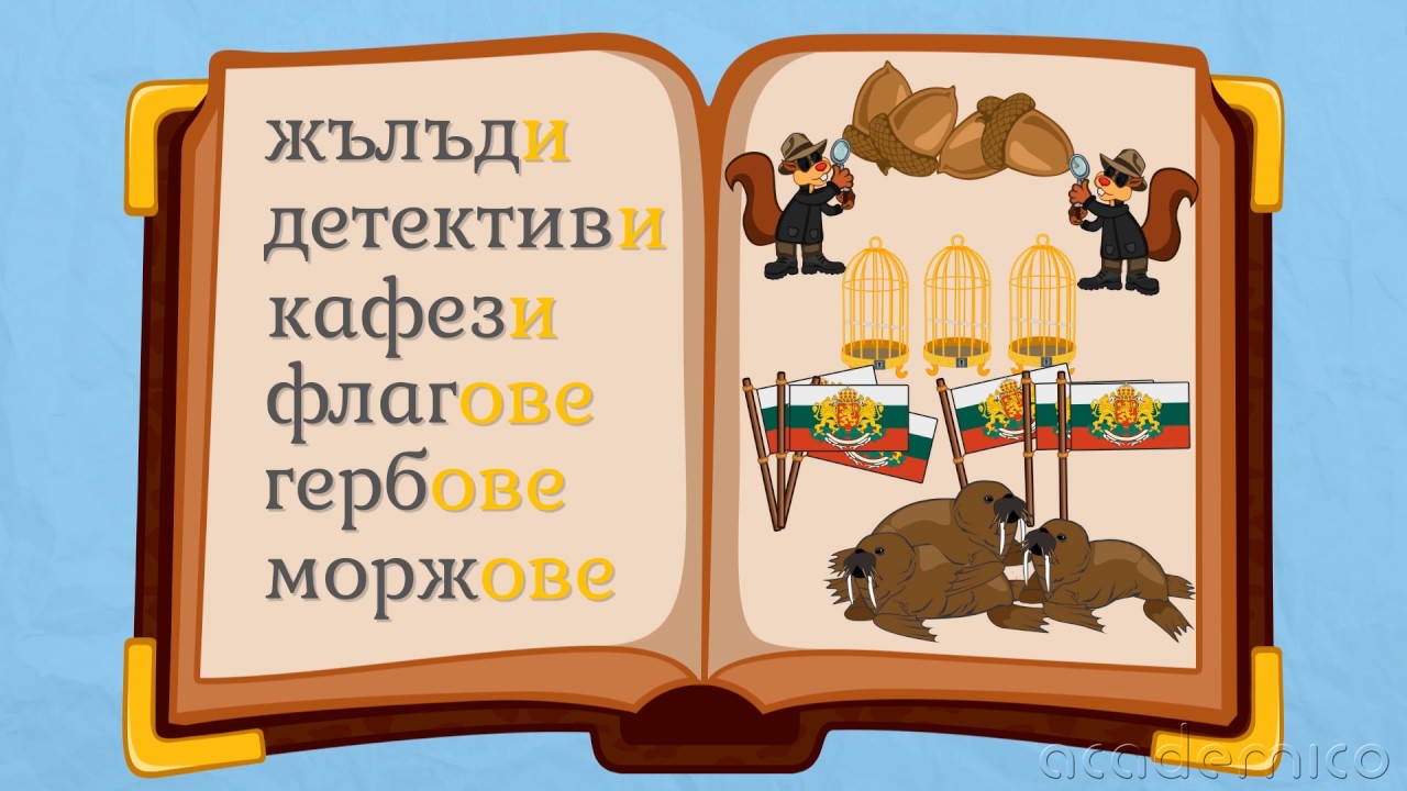 Правопис на съгласни звукове - Български език 1 клас | academico