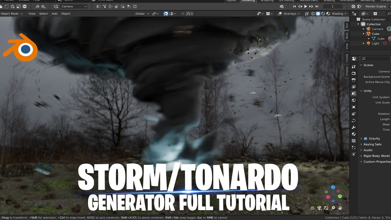 Make a tonardo generator in blender full tutorial