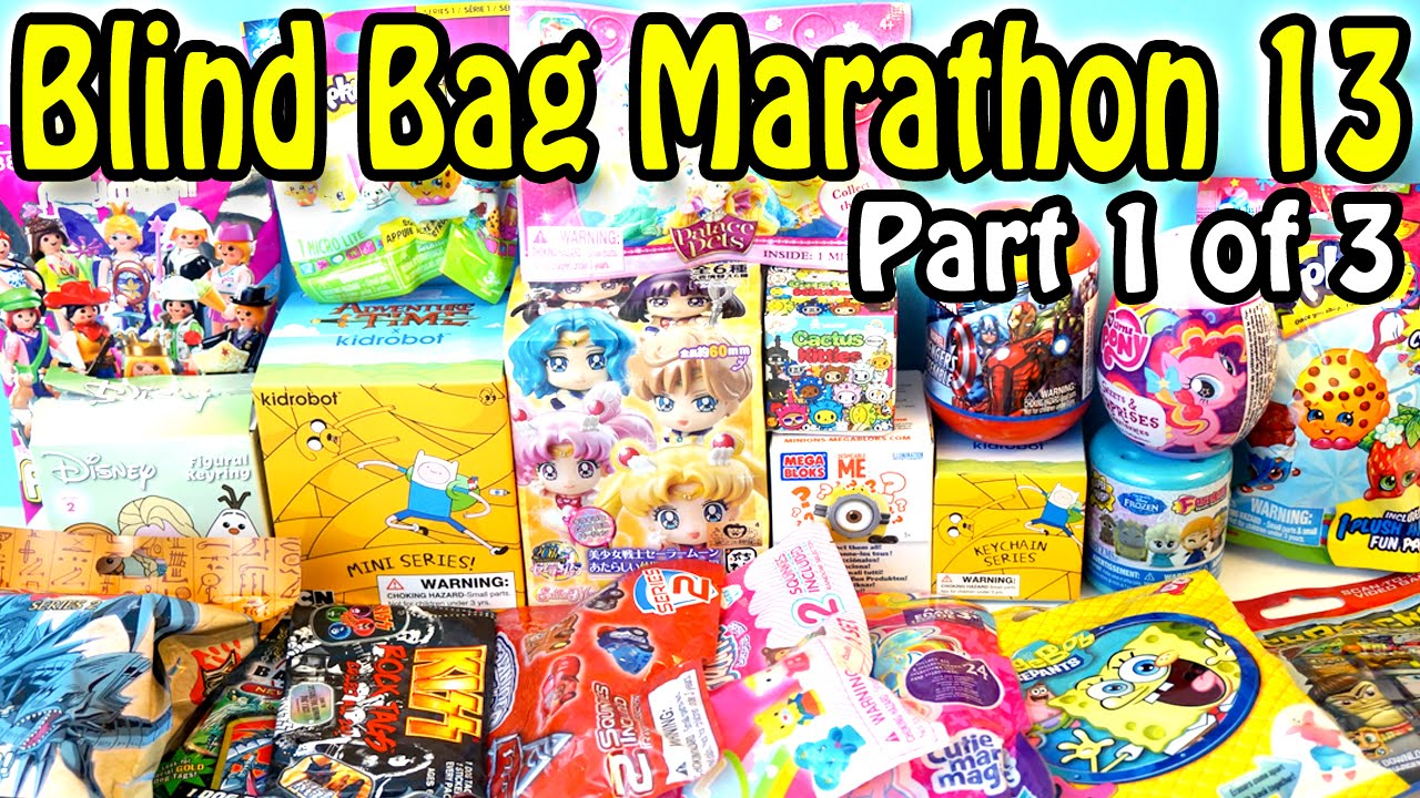 Surprise Blind Bag Marathon 13 - Part1- Shopkins, Disney, My Little Pony, Playmobil and More!