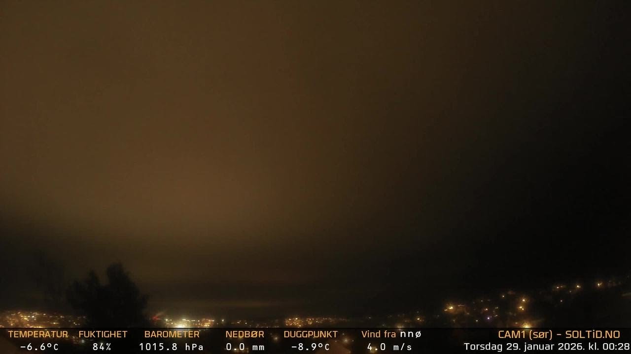 Timelapse Cam 1 - Natt til 29. januar 2026