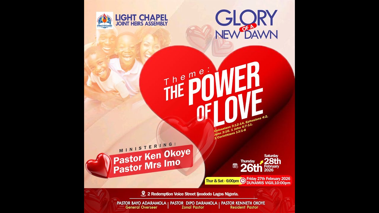 GLORY OF A NEW DAWN PROGRAM (DAY 02)| THE POWER OF LOVE| PST. LAURA IMO| 28TH FEB 2026
