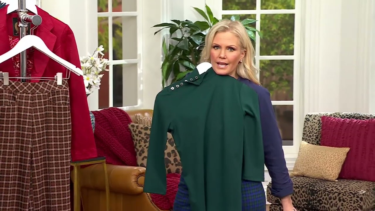 Isaac Mizrahi Live! Estate Yarn Dye Plaid Wide Leg Pants on QVC