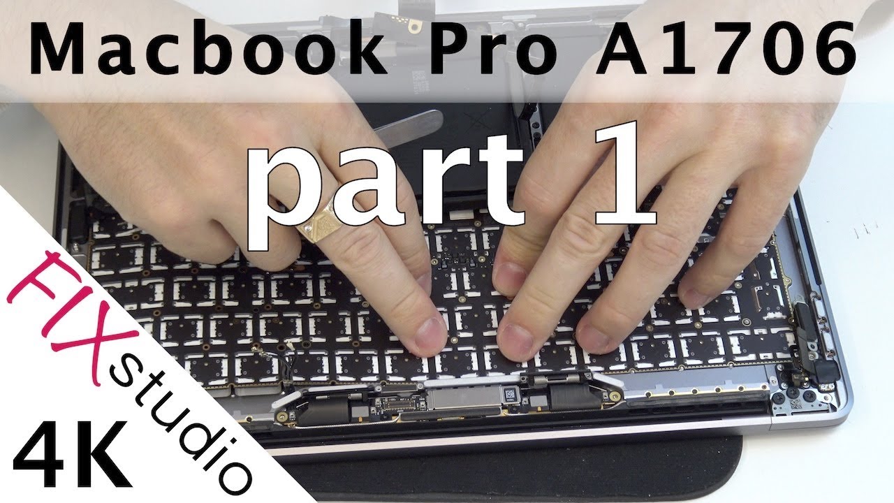 Macbook Pro A1706  - keyboard replacement part 1 [4K]
