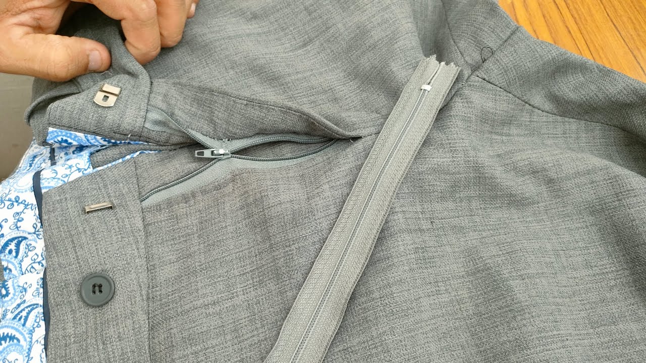 اتعلم تغيير سوستة بنطلون كلاسيك خطوة بخطوة | Replace Classic Trouser Zipper Easily