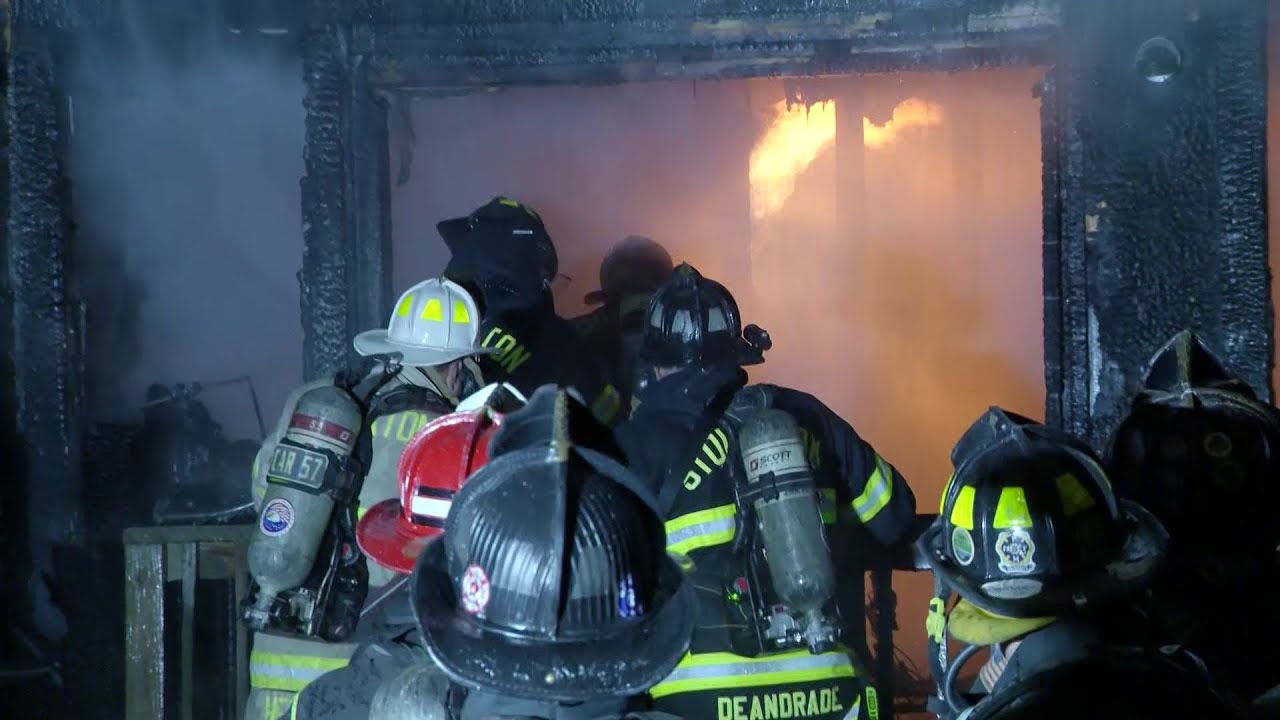 Medical call brings crews to burning Easton home