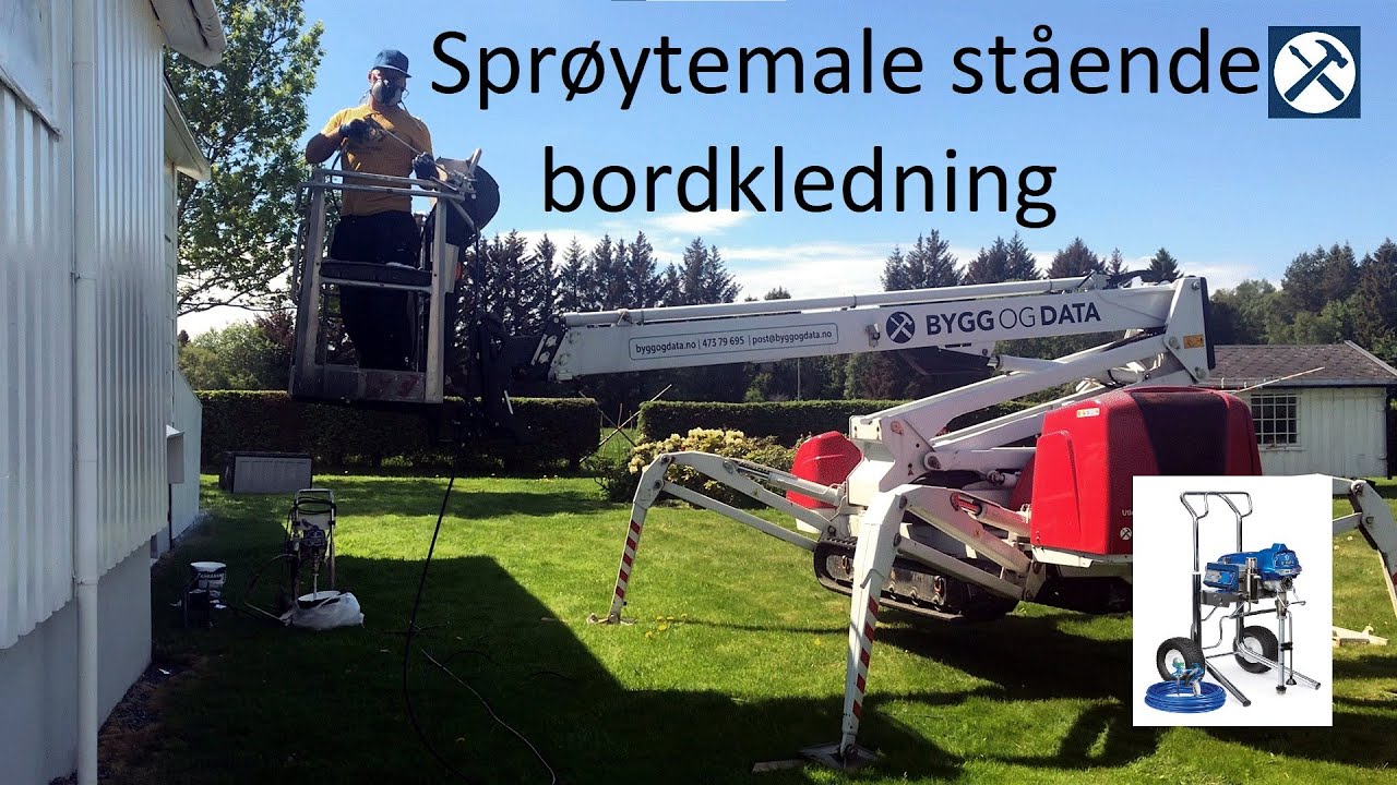 Eksempel på hvordan sprøytemale stående bordkledning