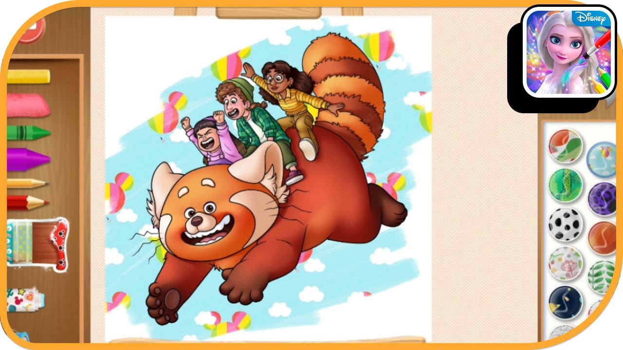 Turning Red | Disney Coloring World - Drawing Games for Kids #13 | StoryToys | Educational | HayDay