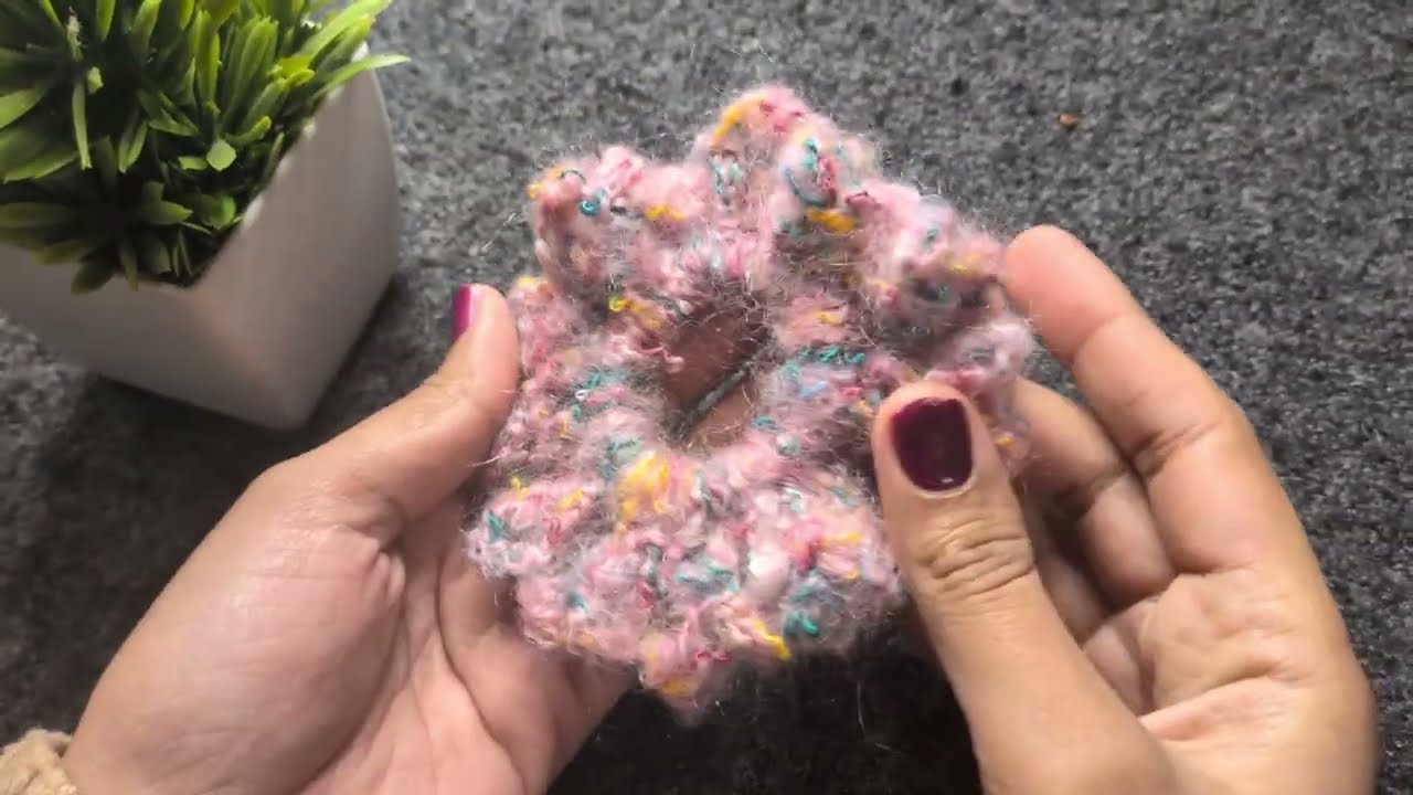 Crochet Scrunchie in Minutes 🧶✨