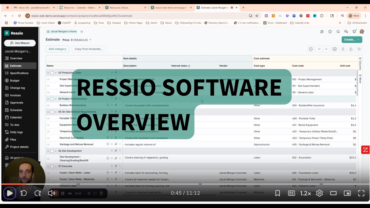 Ressio Software Overview