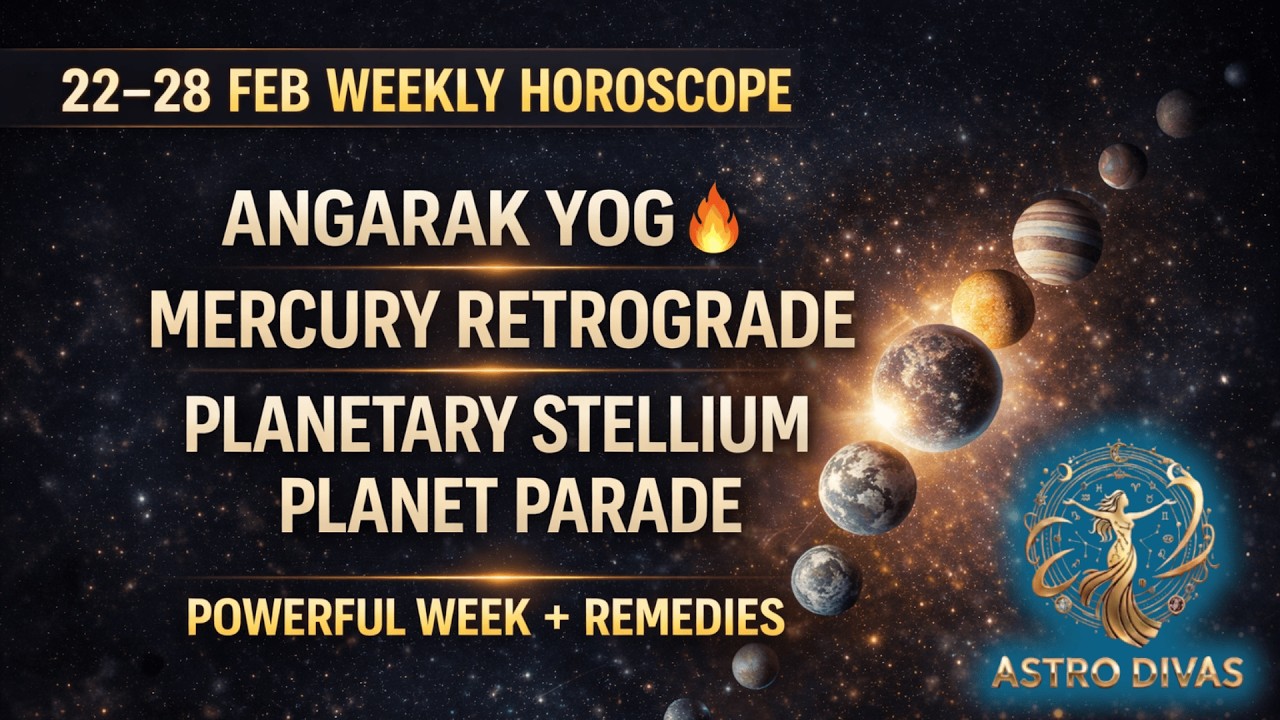 Angarak Yog + Mercury Retrograde 🔥 Planetary Stellium & Parade | 22–28 Feb Weekly Horoscope |
